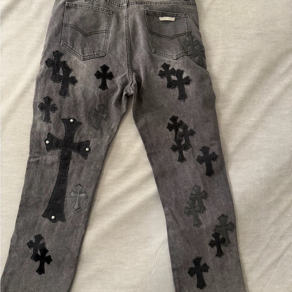 Chrome Hearts Gray Pants with Black Crosses - Picture 2 of 3